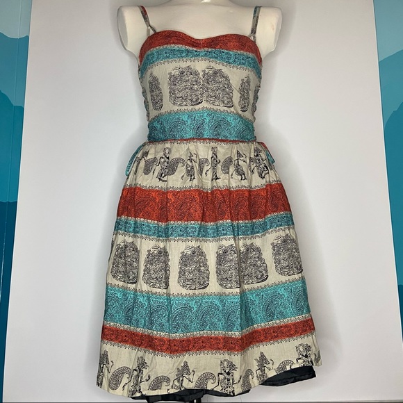 Anthro®Festival Dress Lace-up Sides - Picture 2 of 12